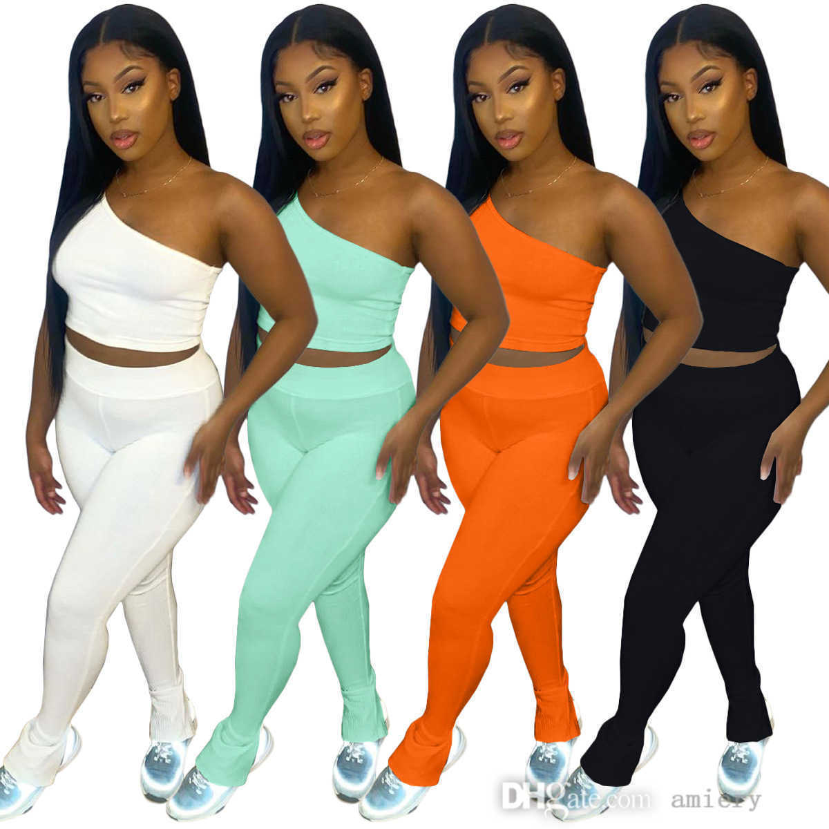 Women Sports Tracksuits Sexy Sleeveless Oblique Shoulder Vest And Split Pants Two Pieces Jogger Sets Summer And Autumn Clothing S-XXL, Orange
Women Sports Tracksuits Sexy Sleeveless Oblique Shoulder Vest And Split Pants Two Pieces Jogger Sets Summer And Autumn Clothing S-XXL, Orange