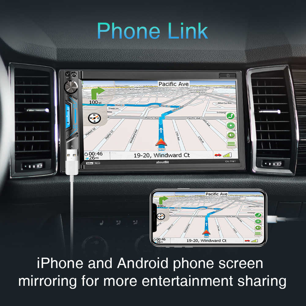 71BT 2 Din Car Radio Universal 7inch Multimedia Mp5 Player AUX USB AM FM Bluetooth Mirror Link Autoradio 2din Car Stereo Radio