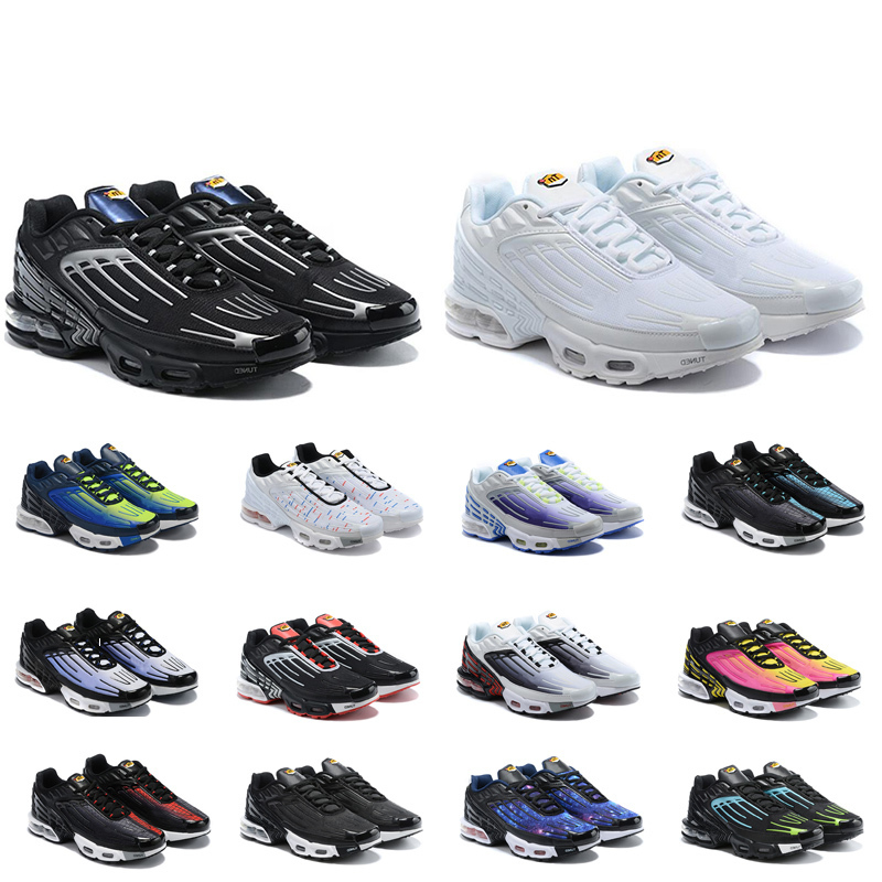 WITH BOX Designer TN PLUS 3 Women Men Running Shoes Triple Black Laser Blue Bred Hyper Violet Silver Red Smoke Grey outdoor chaussures, Triple white 36-45
WITH BOX Designer TN PLUS 3 Women Men Running Shoes Triple Black Laser Blue Bred Hyper Violet Silver Red Smoke Grey outdoor chaussures, Triple white 36-45
