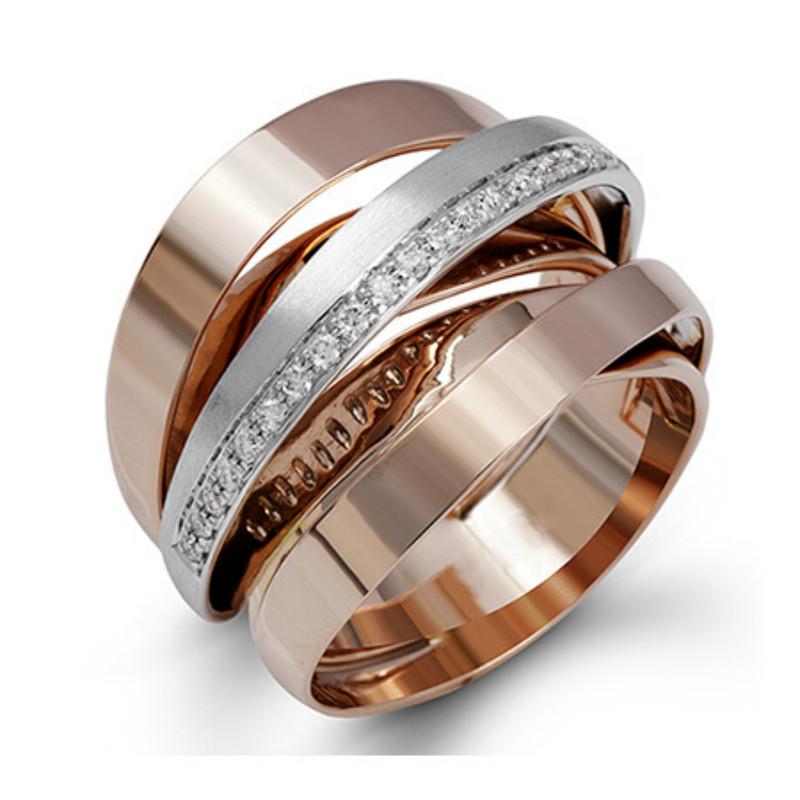 Wedding Rings Fashion Engagement Rose Gold Ring Original Design Multi-layer Winding Cubic Zirconia Trendy Finger For Women
Wedding Rings Fashion Engagement Rose Gold Ring Original Design Multi-layer Winding Cubic Zirconia Trendy Finger For Women