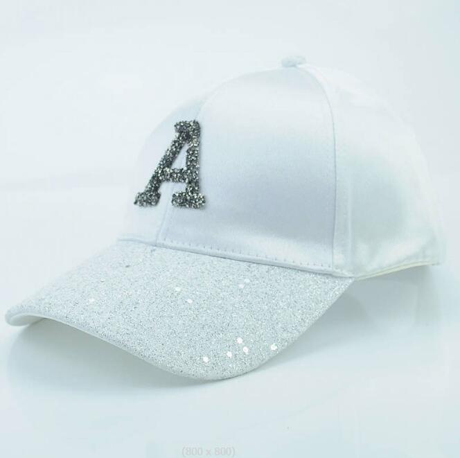 Women's Cap Rhinestone Sequin Letter Baseball Cap Summer Girls Female Snapback Hip Hop Caps Adjustable Sun Hat GC815