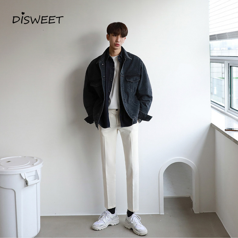 downs Solid Lapel Denim Men's Korean Long Sleeve Single Breasted Slim Jacket for Men, Black
downs Solid Lapel Denim Men's Korean Long Sleeve Single Breasted Slim Jacket for Men, Black