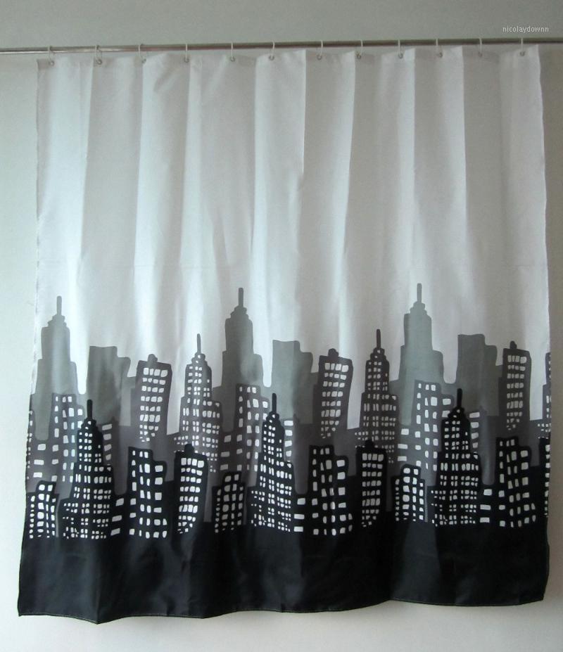Shower Curtains Scenery Building Bathroom Fabric Black Polyester Rideau De Douche
Shower Curtains Scenery Building Bathroom Fabric Black Polyester Rideau De Douche