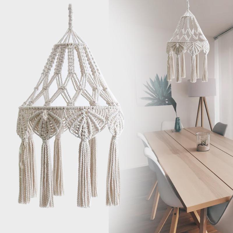 Lamp Covers & Shades Nordic Style Hand-knitted Lampshade Living Room Home Decor Modern Tassel Wedding Hanging Ceiling Light Cover Pendant
Lamp Covers & Shades Nordic Style Hand-knitted Lampshade Living Room Home Decor Modern Tassel Wedding Hanging Ceiling Light Cover Pendant