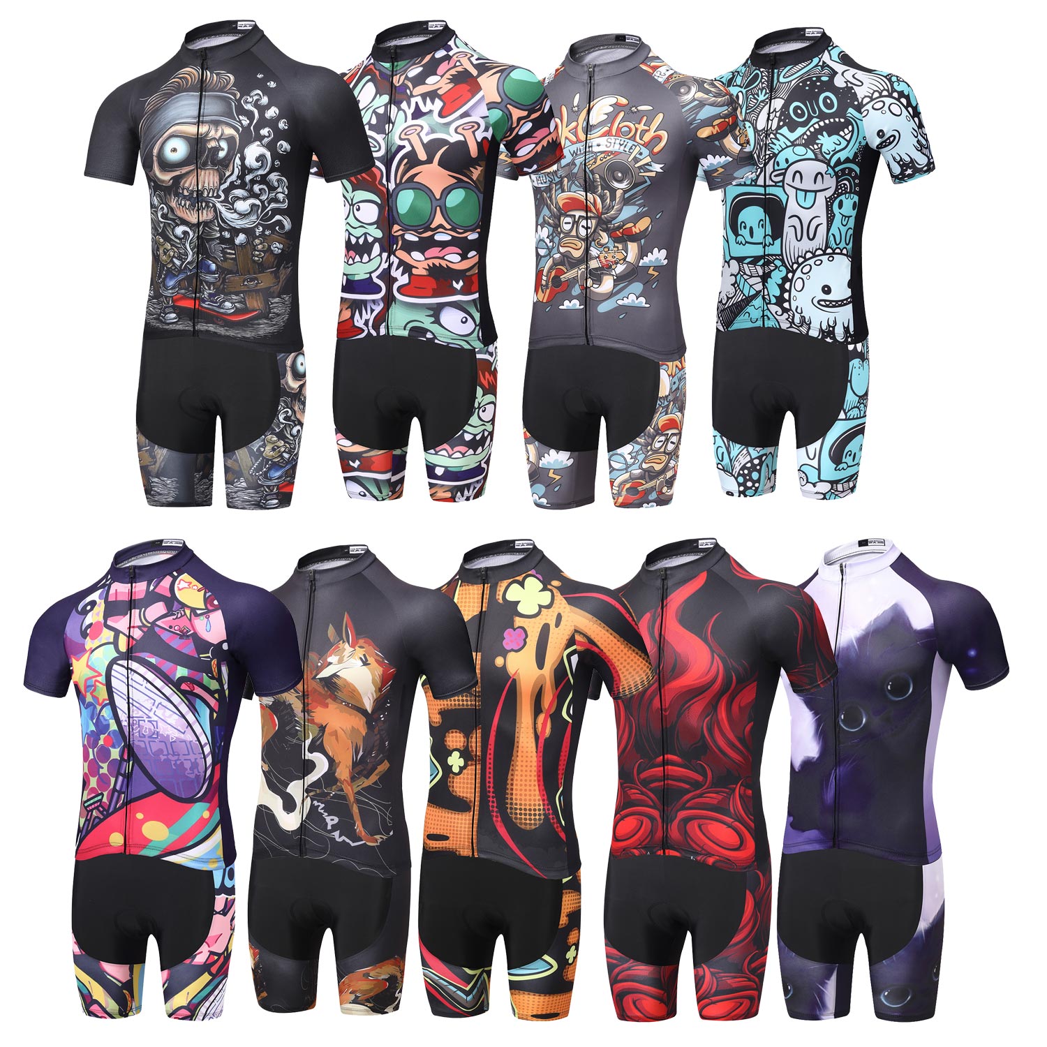 Moxilyn Men's Cycling Jersey Set Short Sleeve Road Bike Shirts Breathable Cycling Clothing Kits with 20D Padded Bib Shorts anime pattern, Green
Moxilyn Men's Cycling Jersey Set Short Sleeve Road Bike Shirts Breathable Cycling Clothing Kits with 20D Padded Bib Shorts anime pattern, Green