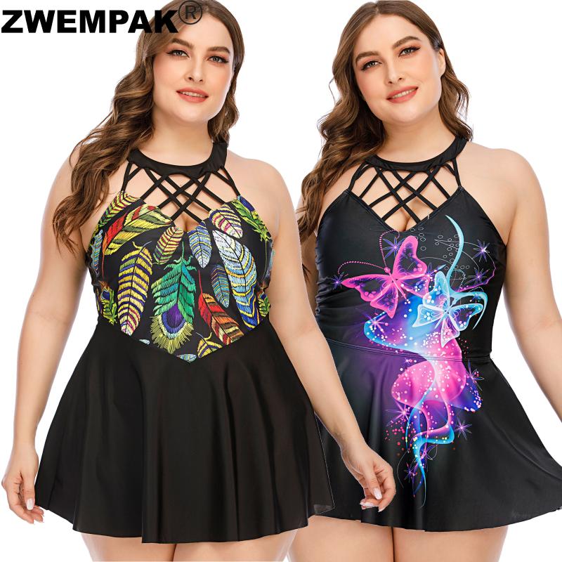 Large Swimwear Retro High Cut Mesh Women Swim Dress Feather/Butterfly Printed Swimming Suit Plus Size XL To 5XL Beachwear One-Piece Suits
Large Swimwear Retro High Cut Mesh Women Swim Dress Feather/Butterfly Printed Swimming Suit Plus Size XL To 5XL Beachwear One-Piece Suits