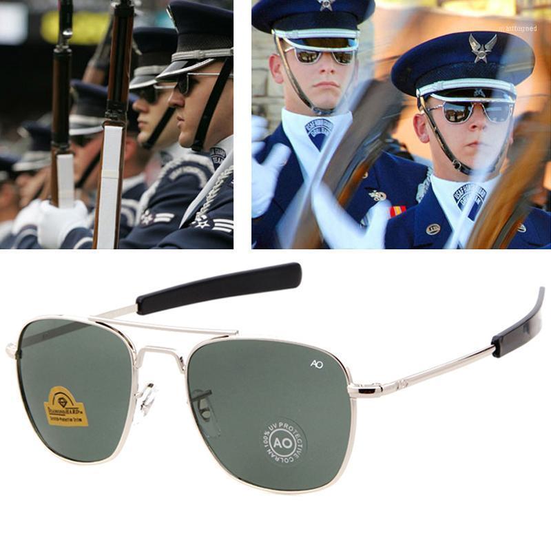 Sunglasses Men Designer Sun Glasses Vintage Fashion Aviation AO For Male American Army Optical Glass Lens1