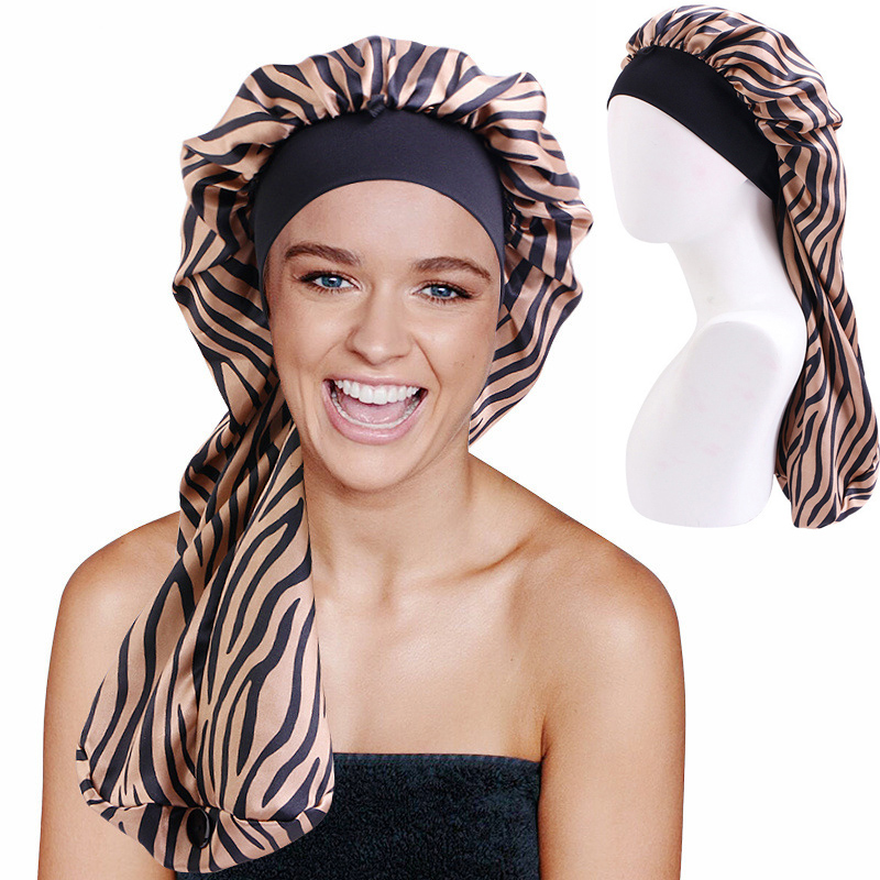 #1-#23 Wholesale 23color Designer Letters Print Long Shower Caps Silk Satin Hair Bonnets Head Wrap Fitted Durag Ponytail Elasticity Cap Bathroom Accessories
#1-#23 Wholesale 23color Designer Letters Print Long Shower Caps Silk Satin Hair Bonnets Head Wrap Fitted Durag Ponytail Elasticity Cap Bathroom Accessories