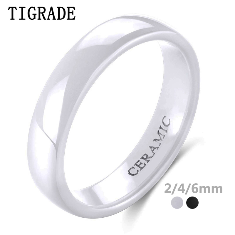 Tigrade 2mm 4mm 6mm White Ceramic Ring Black Wedding Engagement Men Women Rings Fashion Classic Special Design Anillos Jewelry, Silver
Tigrade 2mm 4mm 6mm White Ceramic Ring Black Wedding Engagement Men Women Rings Fashion Classic Special Design Anillos Jewelry, Silver