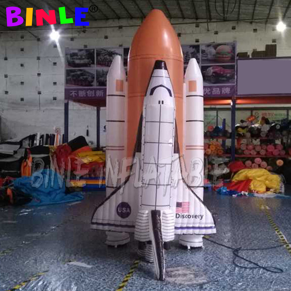 6m 20ft large inflatable space shuttle with base giant rocket advertising spacecraft for event