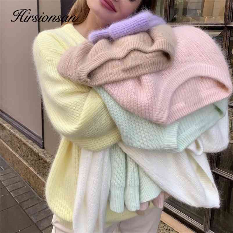 Hirsionsan Soft Loose Knitted Cashmere Sweaters Women Winter Solid Female Pullovers Warm Basic Knitwear Jumper 210830, Khaki
Hirsionsan Soft Loose Knitted Cashmere Sweaters Women Winter Solid Female Pullovers Warm Basic Knitwear Jumper 210830, Khaki