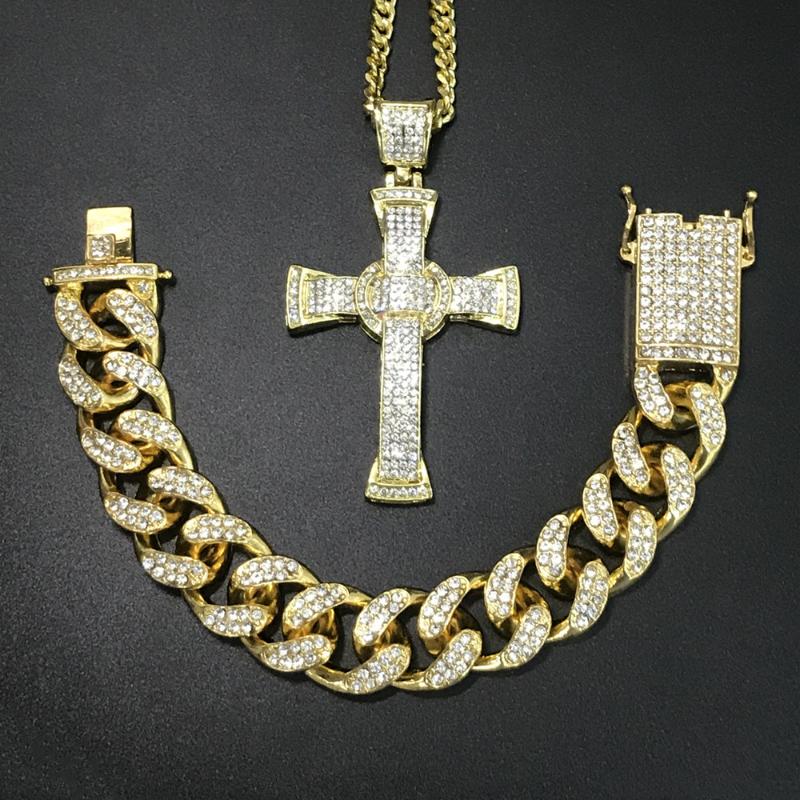 Pendant Necklaces Men Hip Hop Basketball Stainless Steel Cross & Bracelet Combo Set Out Cuban Chain For
Pendant Necklaces Men Hip Hop Basketball Stainless Steel Cross & Bracelet Combo Set Out Cuban Chain For