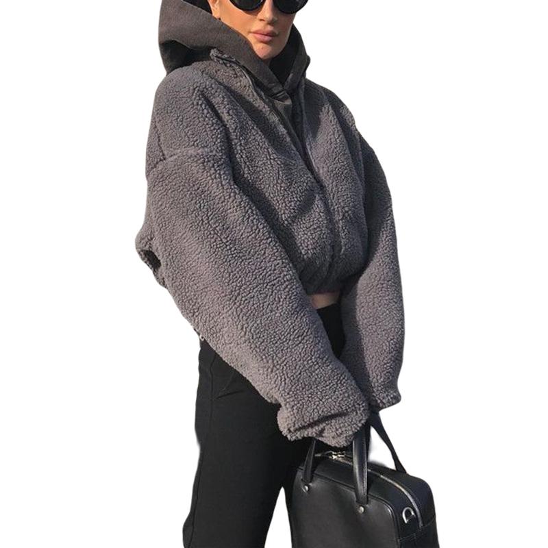 Women' Jackets Fashion Short Jacket Women Spring Autumn Solid Color Long Sleeve Stand Collar Sherpa Fleece Outerwear Zipper Coat, As pic
Women' Jackets Fashion Short Jacket Women Spring Autumn Solid Color Long Sleeve Stand Collar Sherpa Fleece Outerwear Zipper Coat, As pic