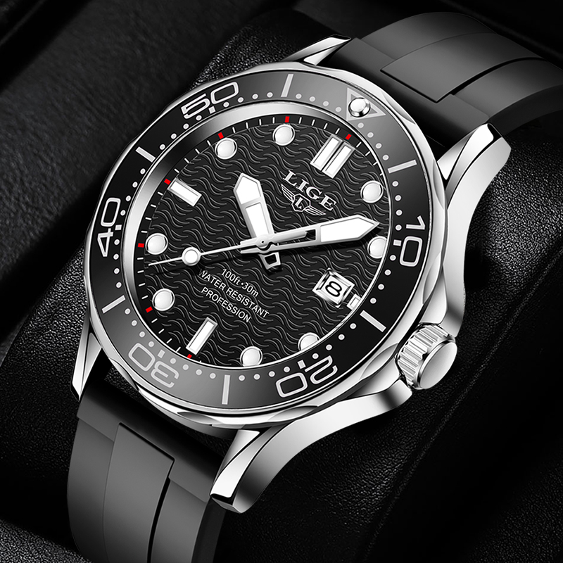 2021 New LIGE Men Watches Luxury Silicone Strap Sport Waterproof Quartz Wrist Watch For Mens Fashion Rotating Bezel Date Watchg, Gold blue
2021 New LIGE Men Watches Luxury Silicone Strap Sport Waterproof Quartz Wrist Watch For Mens Fashion Rotating Bezel Date Watchg, Gold blue