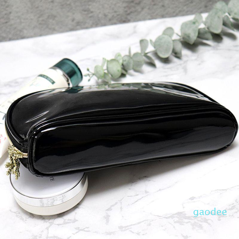 Women Waterproof Makeup Cosmetic Case Solid Color Pen Pencil Bag Zipper Coin Pouch Purse Lip Cellphone Storage Gift