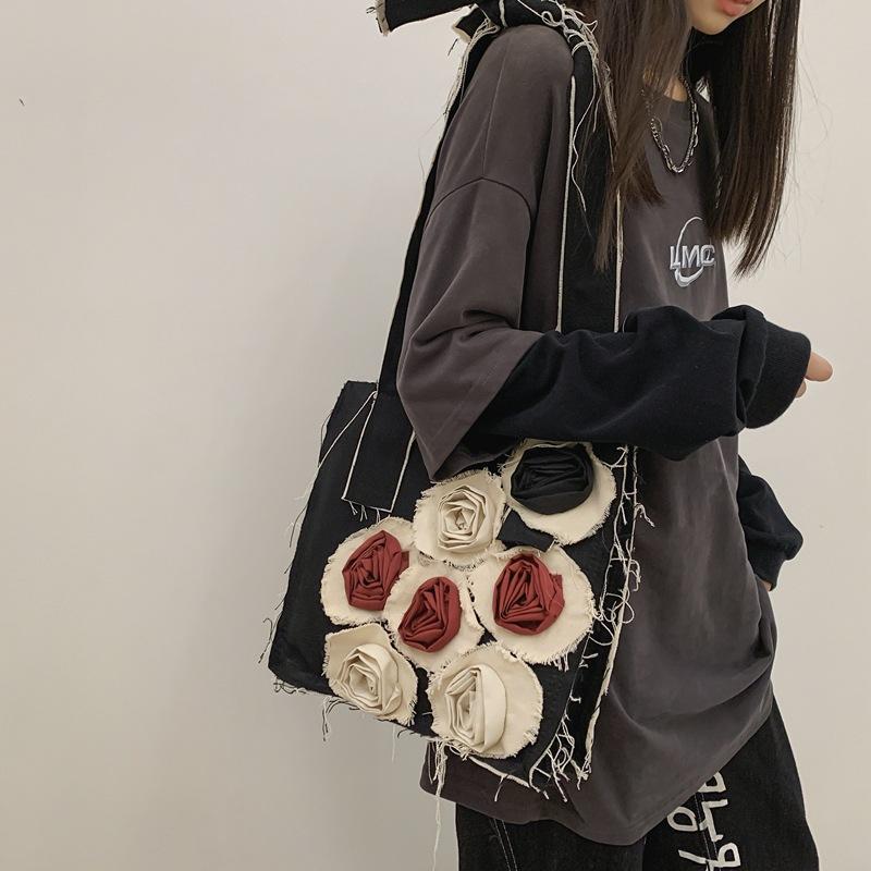Evening Bags Three-dimensional Flowers Women Canvas Tote Bag Eco Shopping Large Capacity Shoulder For Female Handbag 2021
Evening Bags Three-dimensional Flowers Women Canvas Tote Bag Eco Shopping Large Capacity Shoulder For Female Handbag 2021