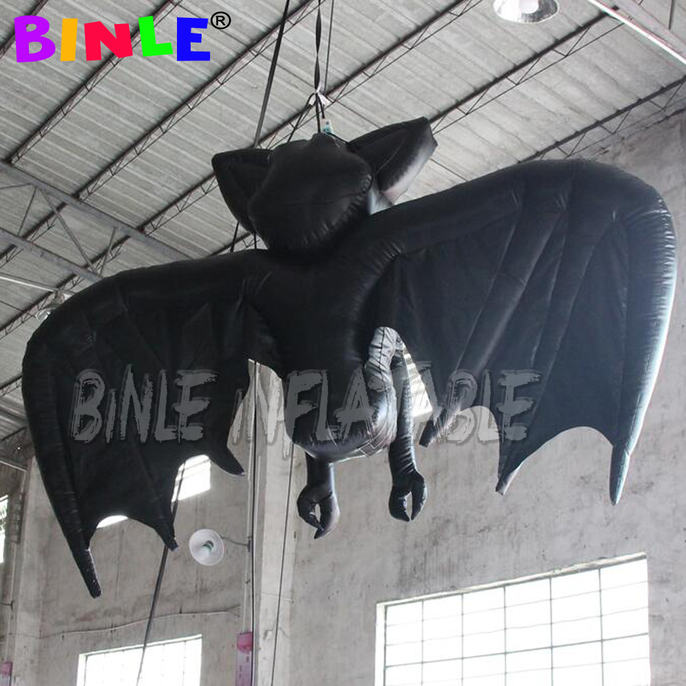 3mW giant hanging halloween inflatable bat for party event inflatables black bats decoration
