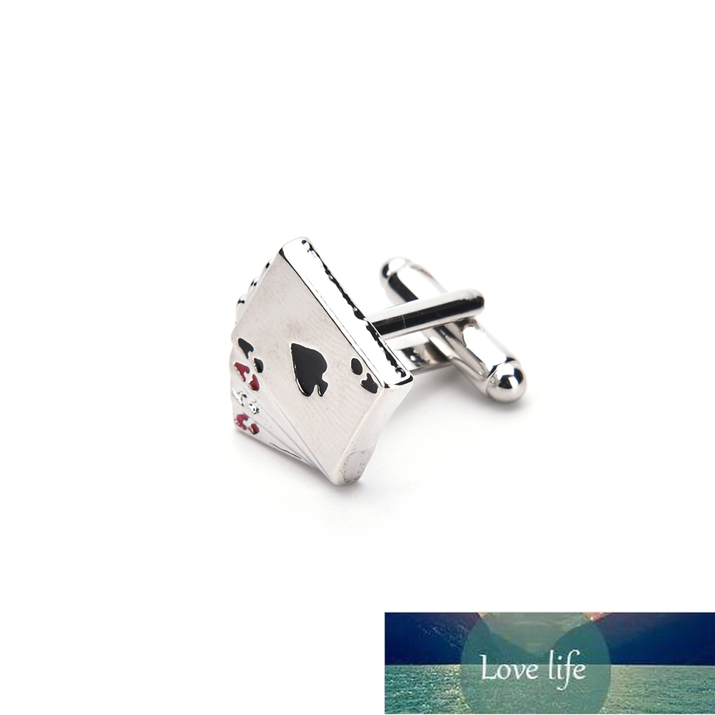 1 Pair Jewelery 4A Poker Cufflinks Male French Shirt Cuff Links Cards Design Cufflink Fashion For Men039s Jewelry