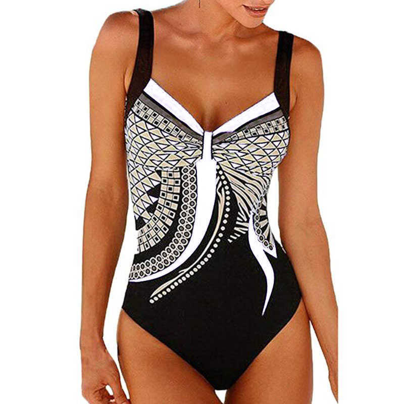 Swimwear Women Swimsuit Push Up Sexy Bathing Suit Swimming for Beach Wear Monokini Plus Size 3XL 210611