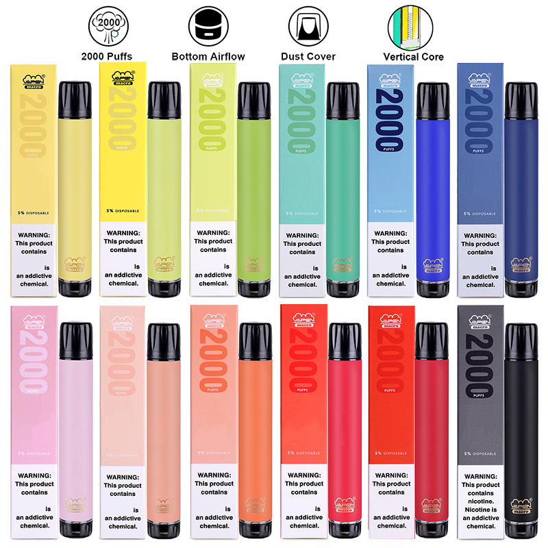 Original VAPEN macro 2000 PUFFs disposable pod device Vape Pen e Cigarette 850 mAh 12 Colors available Battery 850mAh Capacity 6 ML Vapor puff bars
Original VAPEN macro 2000 PUFFs disposable pod device Vape Pen e Cigarette 850 mAh 12 Colors available Battery 850mAh Capacity 6 ML Vapor puff bars