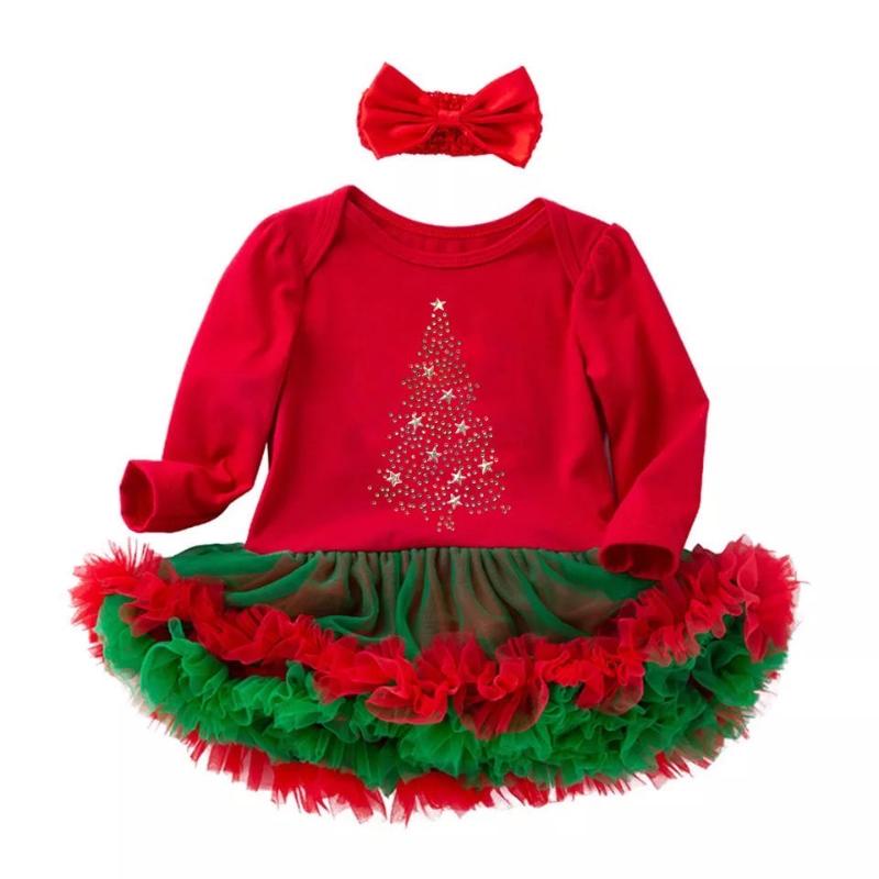 Clothing Sets Baby Girl Dress Set My First Christmas Tutu Princess Dresses Born Infant Toddler Girls Outfits 2pcs Clothes Romper Gift
