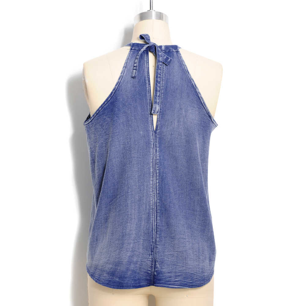 Women Boho Halter Tank Tops Vest Off Shoulder Beach female Sexy Tees Cami for Summer Tshirt Backless Ladies Halter Tee Top 210625