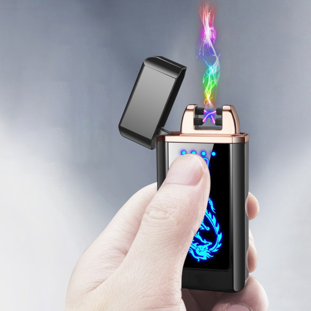 Doube Arc ighter Power Dispay ED Screen Touch Sensing Pasma Portabe Meta USB Charging Windproof rechargeabe ighters
Doube Arc ighter Power Dispay ED Screen Touch Sensing Pasma Portabe Meta USB Charging Windproof rechargeabe ighters