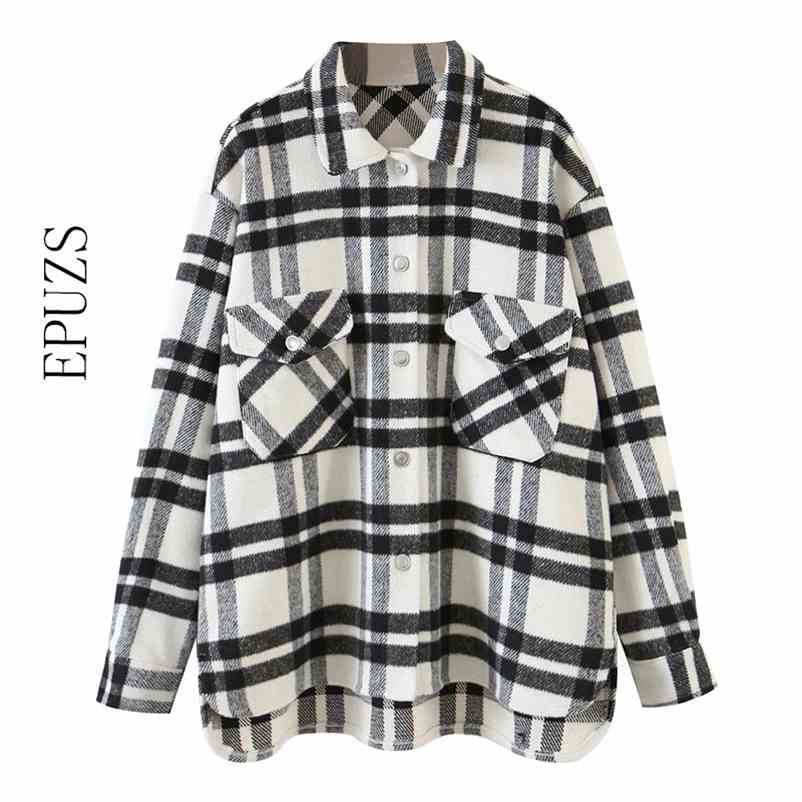 vintage loose plaid jacket women shirt coat winter sping long sleeve thick outwear casual female 210521, Red
vintage loose plaid jacket women shirt coat winter sping long sleeve thick outwear casual female 210521, Red