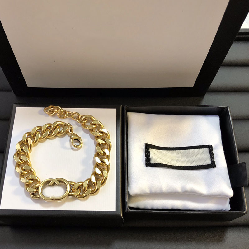 Women Gold Chain Bracelet Designer G Fashion Manquer Chain Unisex Luxury G Men Classic Casual Thick Vintage Bracelets D2110072HL от DHgate WW