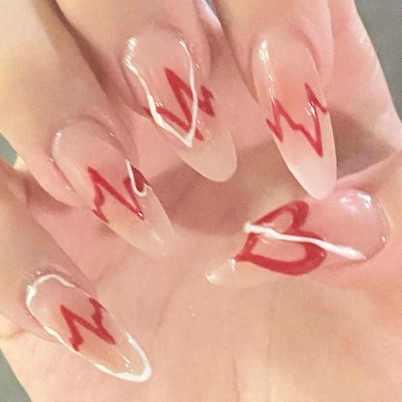 False Nails Wave Long Round Coffin Manicure Tool Detachable Almond Fake Full Cover Nail Tips DIY Press On, Red;gold
False Nails Wave Long Round Coffin Manicure Tool Detachable Almond Fake Full Cover Nail Tips DIY Press On, Red;gold