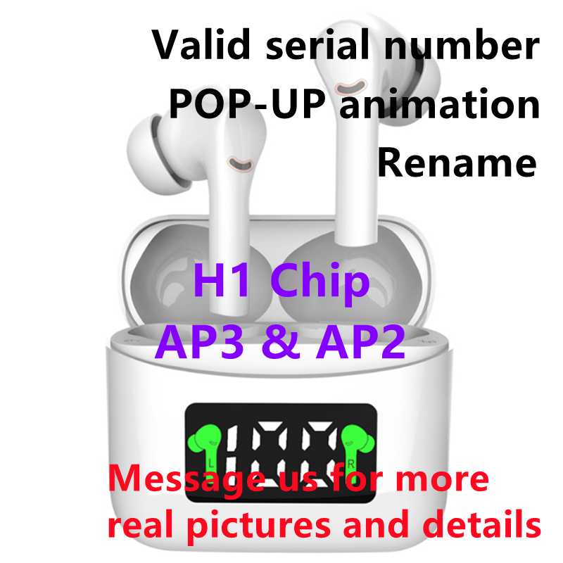 TWS earphones Rename POP-UP animation Valid serial number Wireless Charging Bluetooth Earbuds
TWS earphones Rename POP-UP animation Valid serial number Wireless Charging Bluetooth Earbuds