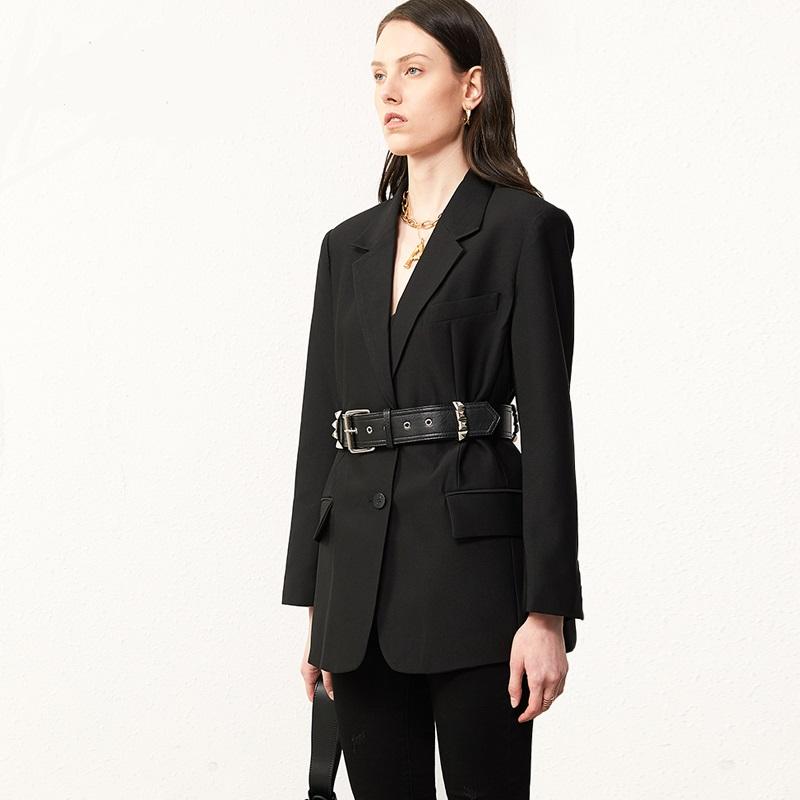 Women' Suits & Blazers Autumn Fashion British Style Rivet Belt Buckle Design Suit Jacket Female Professional With, Black
Women' Suits & Blazers Autumn Fashion British Style Rivet Belt Buckle Design Suit Jacket Female Professional With, Black