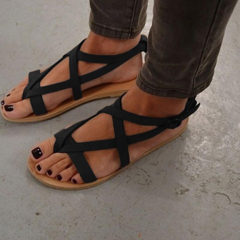 Sandals 2021 Women Flat Shoes Summer Bohemian Gladiator Roman Sandal Versatile Cross Strap Women's Open Toe Female Beach, Black
Sandals 2021 Women Flat Shoes Summer Bohemian Gladiator Roman Sandal Versatile Cross Strap Women's Open Toe Female Beach, Black