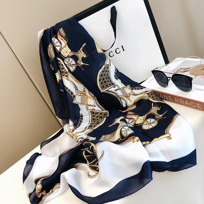 Fashionable design of high-grade female silk scarf, European and American print, beach sun protection, novel style, K-2
Fashionable design of high-grade female silk scarf, European and American print, beach sun protection, novel style, K-2