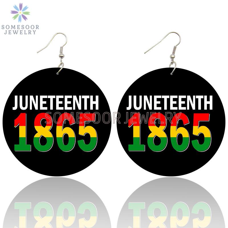 Dangle & Chandelier SOMESOOR Juneteenth 1865 Black Freedom Wooden Drop Earrings Inspired Sayings Printed African Loops Jewelry For Women Gif
Dangle & Chandelier SOMESOOR Juneteenth 1865 Black Freedom Wooden Drop Earrings Inspired Sayings Printed African Loops Jewelry For Women Gif