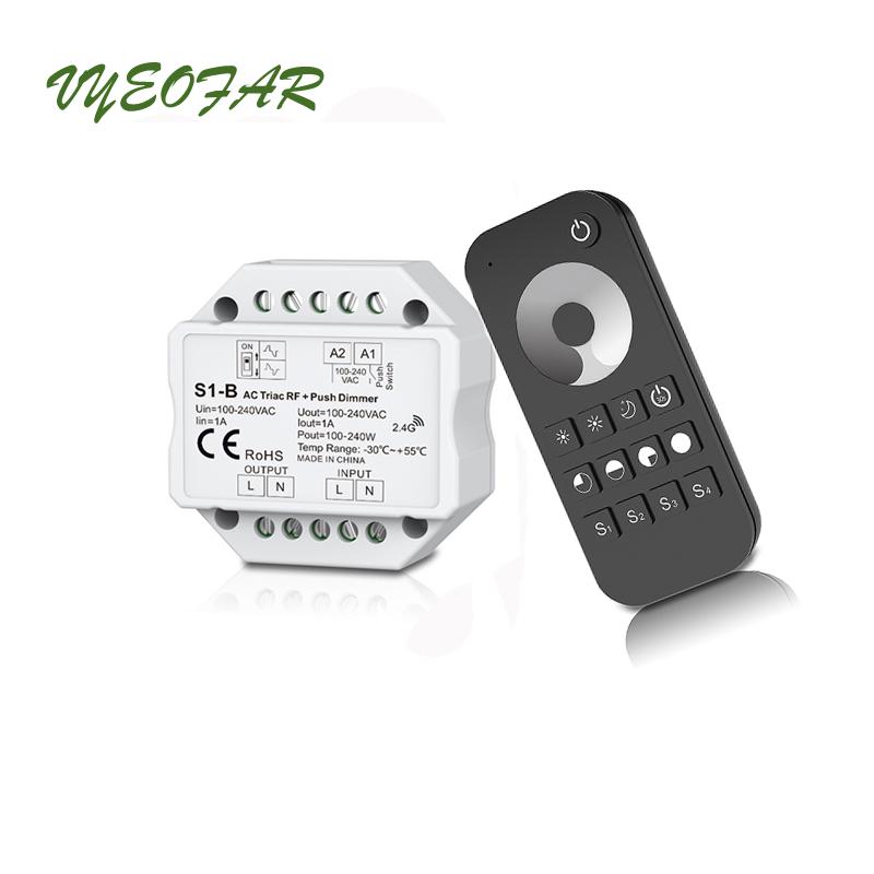 Led Triac Dimmer Leading Trailing Edge Dimming AC 100V-240V High Voltage Input RF Wireless Remote RT1 Push Dim Switch S1-B Dimmers
Led Triac Dimmer Leading Trailing Edge Dimming AC 100V-240V High Voltage Input RF Wireless Remote RT1 Push Dim Switch S1-B Dimmers
