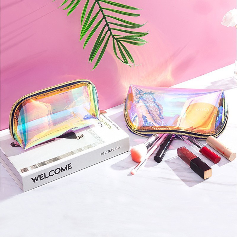 HBP ins wind Hyunya cosmetic bag cute waterproof large-capacity portable girl pouch portable make up bags transparent flap purse