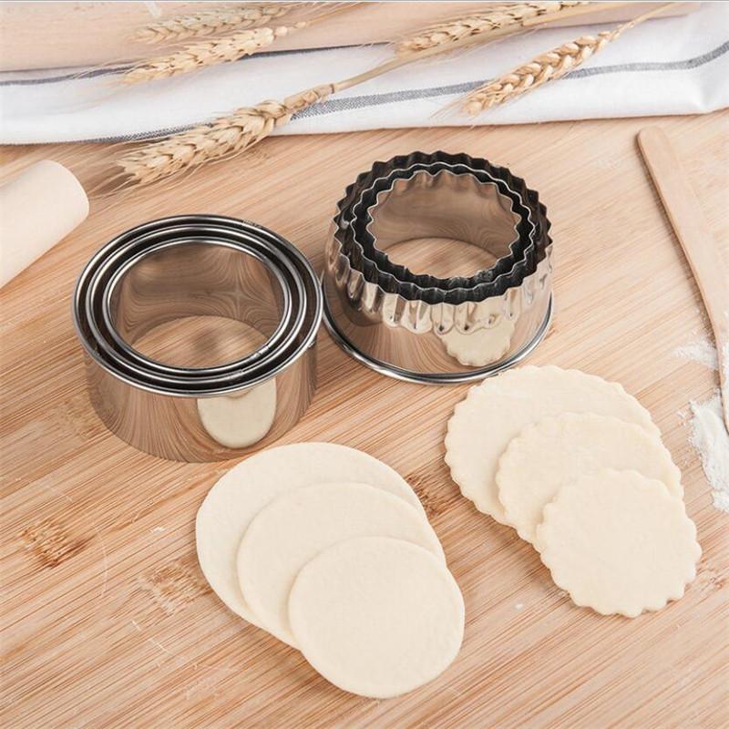 Baking & Pastry Tools 3Pcs Cookie Maker Portable Dumplings Cutter Stainless Steel Dough Cutting Tool Round/Flower Shaped Kitchen Gadgets
Baking & Pastry Tools 3Pcs Cookie Maker Portable Dumplings Cutter Stainless Steel Dough Cutting Tool Round/Flower Shaped Kitchen Gadgets