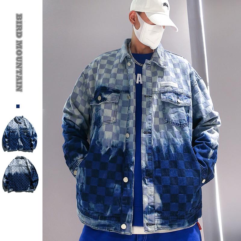 Men's Jackets American Hip Hop Fashion Plaid Denim Jacket Tie Dye Loose Oversized Couple Clothes Streetwear Korean Coat Harajuku Top Men, Black;brown
Men's Jackets American Hip Hop Fashion Plaid Denim Jacket Tie Dye Loose Oversized Couple Clothes Streetwear Korean Coat Harajuku Top Men, Black;brown