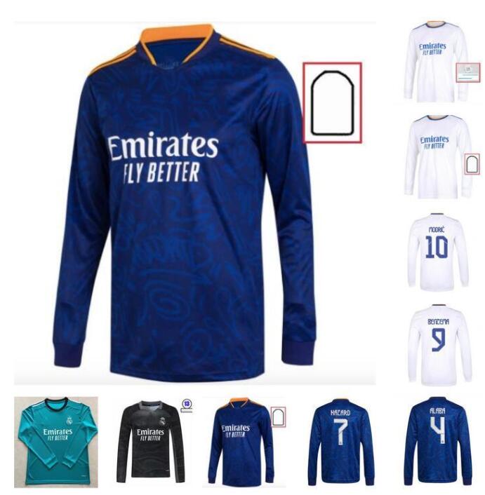 21 22 real madrid long sleeve jerseys soccer 2021 2022 Casemiro hazard BENZEMA modric bale football shirt mujer feminine camisetas, Black;yellow
21 22 real madrid long sleeve jerseys soccer 2021 2022 Casemiro hazard BENZEMA modric bale football shirt mujer feminine camisetas, Black;yellow