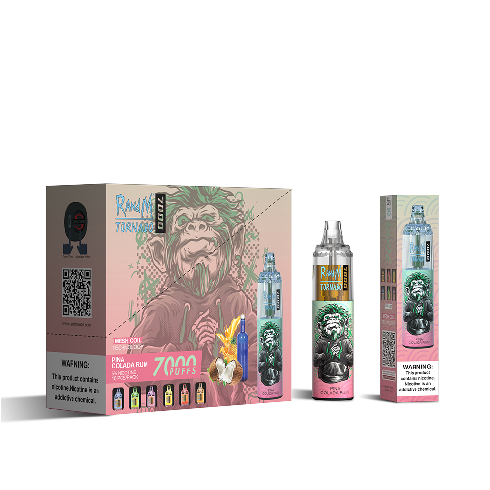 Authentic RandM TORNADO 7000 Puffs Disposable Vape Pen E Cigarette With Airflow Control Mesh Coil Rechargeable Battery 14ml Pod Glowing Colors Kit
Authentic RandM TORNADO 7000 Puffs Disposable Vape Pen E Cigarette With Airflow Control Mesh Coil Rechargeable Battery 14ml Pod Glowing Colors Kit
