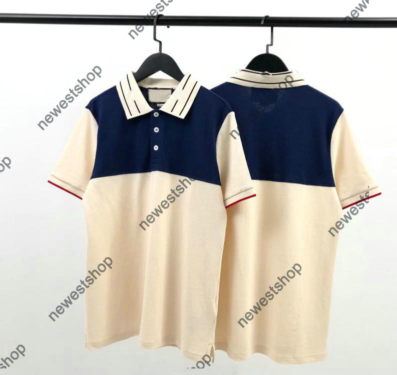 summer designer clothing for mens polo classic style patchwork letter print t-shirt casual Meige and Navy Splice turn-down collar tshirt, As picture
summer designer clothing for mens polo classic style patchwork letter print t-shirt casual Meige and Navy Splice turn-down collar tshirt, As picture
