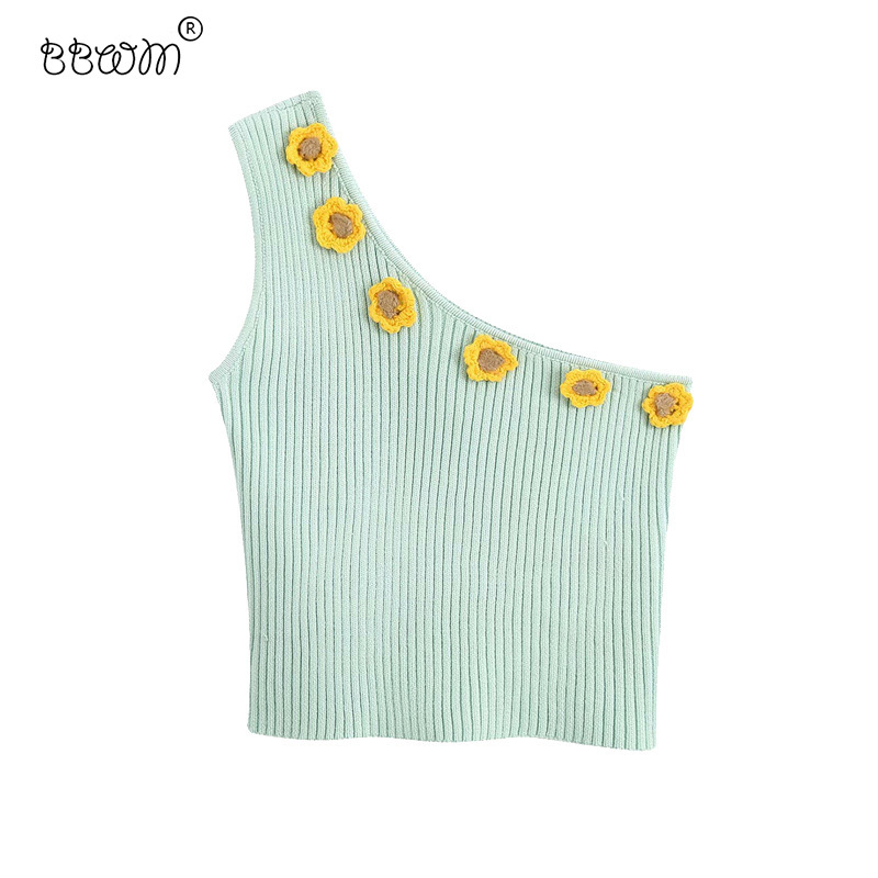Women Sweet Fashion Appliques Asymmetrical Short Knitted Blouses Vintage Skew Collar Stretch Slim Shirts Female Chic Tops 210520, Mint
Women Sweet Fashion Appliques Asymmetrical Short Knitted Blouses Vintage Skew Collar Stretch Slim Shirts Female Chic Tops 210520, Mint
