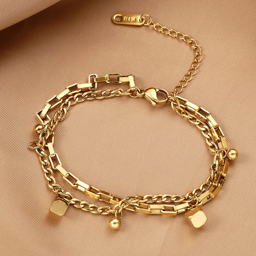 bracelet Exaggerated multi-layer titanium steel bracelet women's hip-hop fashion jewelry, Golden;silver
bracelet Exaggerated multi-layer titanium steel bracelet women's hip-hop fashion jewelry, Golden;silver