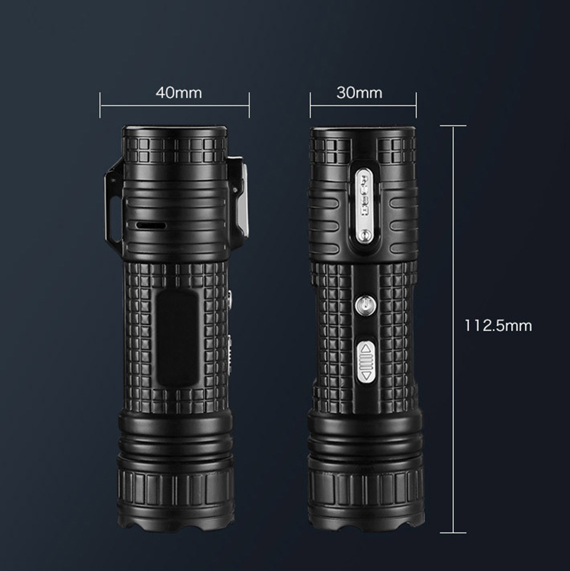 3 In 1 Torch Cigar Lighter Multifunction Windproof Jet Flame Electric Arc Pulse Lighter with LED Flashlight Creactive91876819510667
