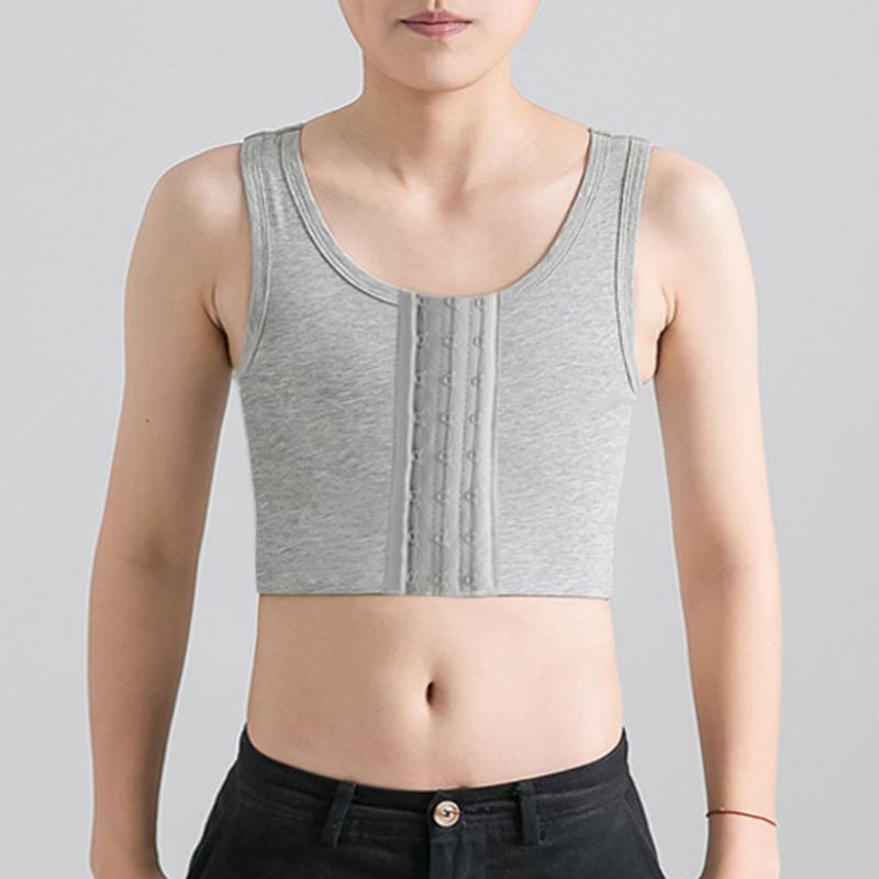 Women' Shapers Chest Binder Flatten Breast Shaper Slim Vest Tomboy Les Lesbian Undershirt Front Closure Buckle Short Tops, Black
Women' Shapers Chest Binder Flatten Breast Shaper Slim Vest Tomboy Les Lesbian Undershirt Front Closure Buckle Short Tops, Black