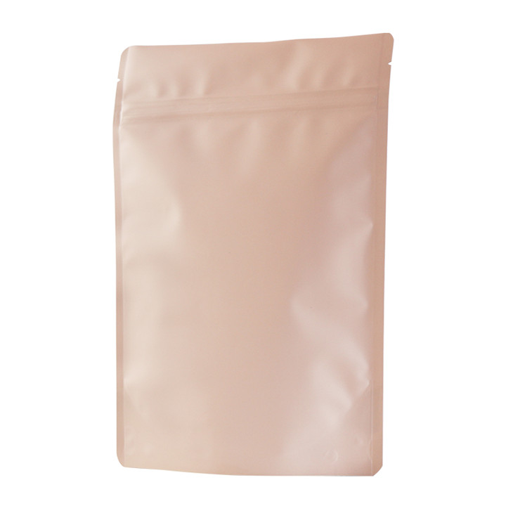 Thick Matte Light Pink Aluminum Foil Zip Lock Bag Stand up Resealable Coffee Powder Nuts Tea Snack Biscuits X-mas Wedding Gifts Packaging Pouches Supp