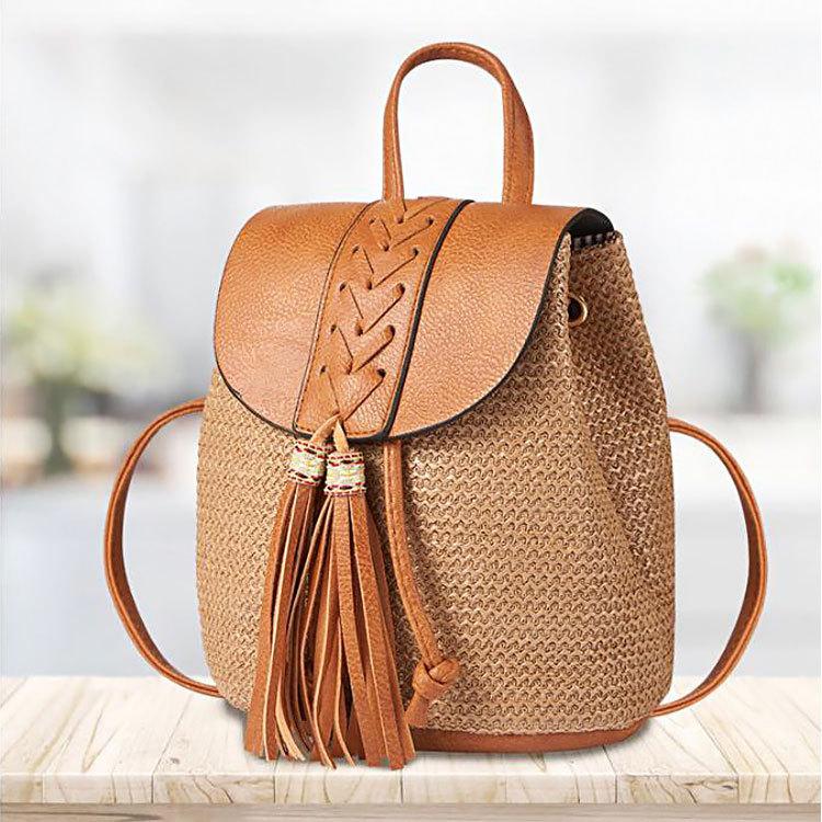 Bohemian Tassel Straw Backpacks For Women Wicker Woven Back Packs Teenagers Girls Summer Beach Rattan Travel Small Bag 2021 Backpack Style, Brown
Bohemian Tassel Straw Backpacks For Women Wicker Woven Back Packs Teenagers Girls Summer Beach Rattan Travel Small Bag 2021 Backpack Style, Brown