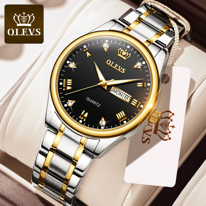 Olevs men's watches Roman numerals diamond analog quartz battery watch 5563 stainless steel strap luxury rose gold case week date time display montre de luxe, White box only
Olevs men's watches Roman numerals diamond analog quartz battery watch 5563 stainless steel strap luxury rose gold case week date time display montre de luxe, White box only