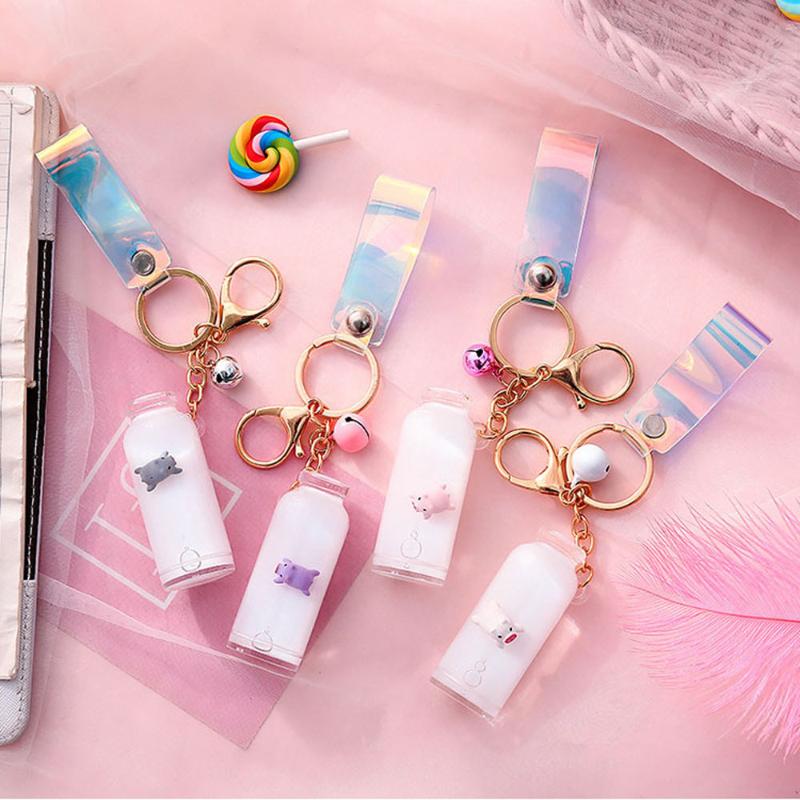 Keychains Floating Creative Cute Pig Milk Bottle Keychain Moving Liquid Quicksand Drift Keyring For Women Bag Pendant
Keychains Floating Creative Cute Pig Milk Bottle Keychain Moving Liquid Quicksand Drift Keyring For Women Bag Pendant